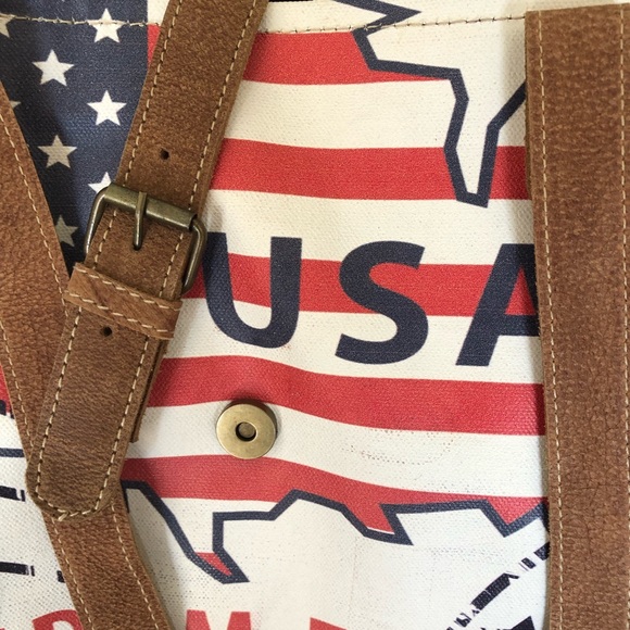 Partisan USA upcycled Canvas weekender Bag B-322 - Picture 3 of 8